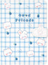 Cute Cartoon Kawaii Notebook, Japanese Leather Cover Sketchbook, Travel Diary Notepad, Blue