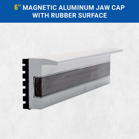 Yost Vises MR-360 6" Magnetic Aluminum Vise Jaw Caps with Rubber Finish (1 Pair)