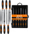 Needle File Set, 6-Piece Carbon Steel with Flat, Square, Triangular, Round, Half-Round Files