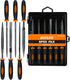Needle File Set, 6-Piece Carbon Steel with Flat, Square, Triangular, Round, Half-Round Files