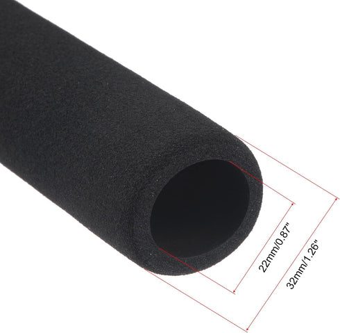 uxcell Foam Tubing for Handle Grip Support, Pipe Insulation, 22mm ID 32mm OD 295mm Length Black (2pcs)