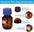 PATIKIL 6 Pack Reagent Media Storage Bottles, 50ml Borosilicate Glass with GL32 Blue Screw Cap