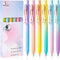 Gel Pens, 6 Pcs Smooth Writing No Bleed & Smear, Black Ink Fine Point (0.5mm), Retractable Aesthetic Pens