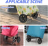 2Pcs 6.10In Unomor Laundry Cart Wheels Replacement Lightweight Rolling Casters for Grocery Trolley and Utility Shopping