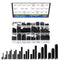 Glarks 405Pcs Roll Pin Assortment Set, 27 Sizes Slotted Spring Pins for Home Improvement and Automotive Repair