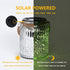 2 Pack,20 Hanging Solar Lantern Lights Outdoor LED Solar Mercury Glass Mason Jar Hanging Lights Waterproof for Tree