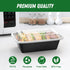50 Pack (100-Piece) 24 oz Reusable Meal Prep Containers with Lids, Sturdy Leakproof & Food Safe, Microwave, Freezer,
