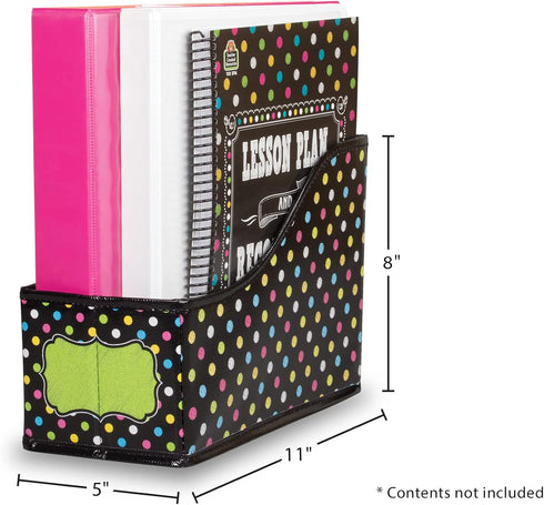 Teacher Created Resources 20784 Multicolor Chalkboard Brights Book Bin 8" x 5" x 11"