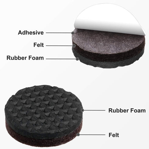 Yelanon Non Slip Furniture Pads - 36 pcs 1’’ Furniture Grippers, Self Adhesive Rubber Feet for Hardwood Floor.