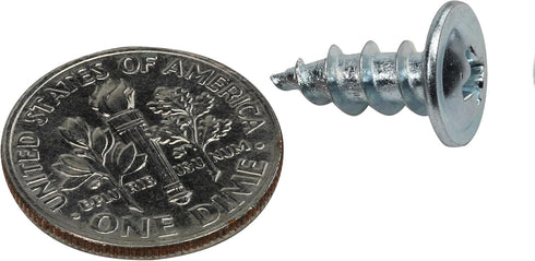 100 Pack Rok Hardware #8 x 1/2" Standard Thread Truss Head Screws for Wood Work MDF Zinc