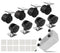 8 PCS 1" Free Punching Pastable Plate Caster with Stickers and Screws, Self Adhesive Swivel Wheels