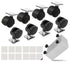 8 PCS 1" Free Punching Pastable Plate Caster with Stickers and Screws, Self Adhesive Swivel Wheels