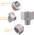 Forged Reducer Adapter Fitting, Stainless Steel 304 Reducing Pipe Connector, 1" NPT Female x 1/2" NPT Male, Pack of 5