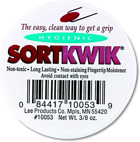 LEE 10053 Sortkwik Fingertip Moisteners, 3/8 oz Pink, Sold as 4 Pack, 12 Count Total
