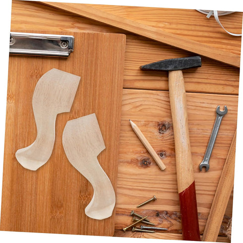 4pcs DOITOOL Solid Wood Carved Furniture Legs European Style Replacement Feet for Coffee Table Cabinet and Bedside