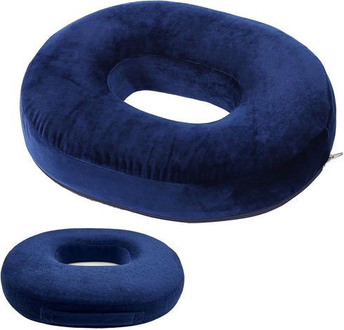 Memory Foam Orthopedic Donut Pillow for Tailbone Pain, Hemorrhoid Relief, & Coccyx