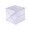 Deflecto Stackable Clear Cube Organizer with Removable Cross Style Dividers, 6 x 6 inches