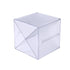 Deflecto Stackable Clear Cube Organizer with Removable Cross Style Dividers, 6 x 6 inches