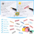 Crtiin 16 Pcs Office Stamp Set, Self Inking Rubber Stamps for Office Supplies