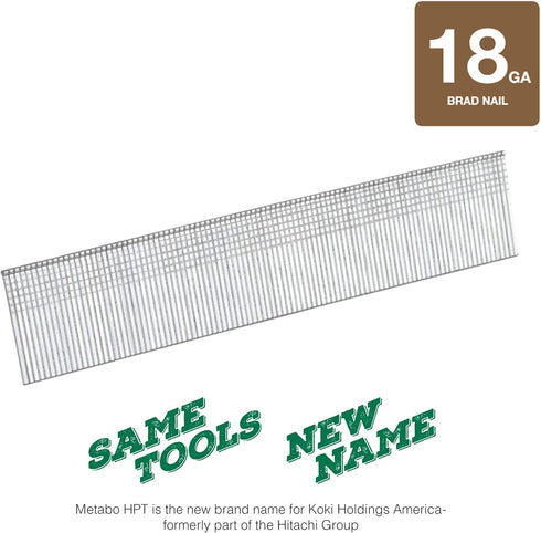 Metabo HPT 3/4 Inch 18 Gauge Brad Finish Nail - 1,000 Count | 24101THPT