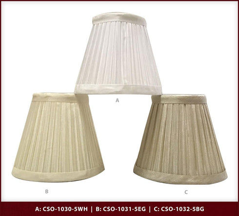 CSO-1030-5WH 3 5 4.25, Royal Designs, Inc. Box Pleat Empire Chandelier Shade, x x White
