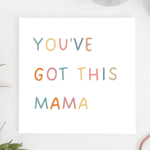 TEEMI -You've Got This Mama/New Mum Card Positivity Card New Baby Pregnancy Baby Shower Message Cards