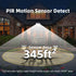 120 3 IP65 2Packs, HMCITY LED Solar Lights Outdoor with Motion Sensor and Lighting Modes, Waterproof Wide Solar Wall