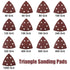 50 Pcs 120 Grit Triangle Sanding Pads, 3-1/2 Inches Hook and Loop Sandpaper for Oscillating Multitool, Detail Sander