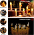 JOSU Flameless Candles Birthday Decor, 12PCS LED Flickering Lights Battery Operated with Remote Timer, Warm White for