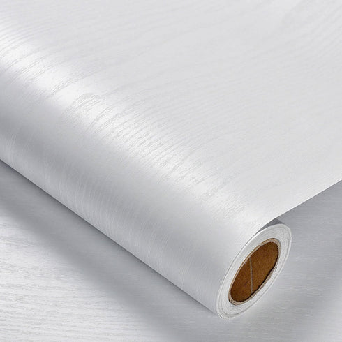 Heroad White Wood Grain Wallpaper, Peel and Stick Contact Paper, Thicken Textured for Cabinets, Countertops, 78.7 x17.5