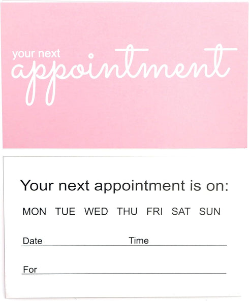 RXBC2011 Appointment Reminder Cards Pack of 100, Pink
