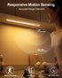 pliow 2500mAh Counter Dimmable Closet 2 Pack LED Under Cabinet Lighting | Motion Sensor Under Lights for Kitchen | USB