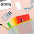 KKUADCEHI 2 7.48 5.51 PCS Mesh Zipper Pouch Bags, Plastic Water-Resistant File Bags, for Office, School, Board Game