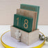 Notakia Perpetual Calendar, Vintage Wooden Calendar for Home Office Desk Accessories (Green)