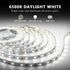 50ft Dimmable 24V 6500K 900 Adhesive2 25ft dalattin White LED Strip Lights Bright Led Light Strip Daylight White LEDs