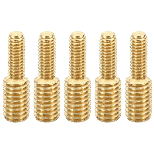 PATIKIL M4x10mm to M6x10mm Double End Threaded Stud Screw Bolt, 5 Pack Brass Rod Bolts for Furniture Fastener