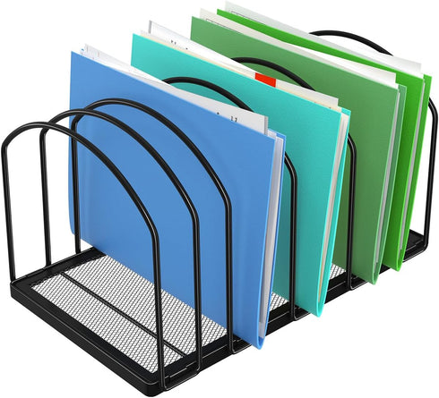 Simple Trending 9 Section Metal File Sorter Organizer for Desk, Home Office, Black