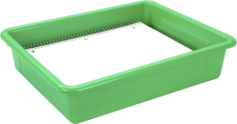Storex Letter Size Flat Storage Tray – Organizer Bin with Non-Snap Lid for Classroom, Office, Home, Pack of 5