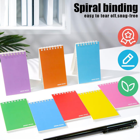 Koogel Small Pocket Notebook, 50 Sheets, 20 Pads, Top Bound Spiral Memo Pads, 3x5 Ruled for Office School
