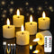 Yeelida Rechargeable Flameless 1.6" x2.5" Tea Light Candles with Remote & Type-C