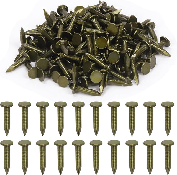 Swpeet 300Pcs 3/4 Inch Steel Roofing Felt Lacquered Nails, Used to Fasten Roofing Felt, Asphalt Shingles, Insulation