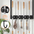 66LBS 4 3 Closet, 1 Pack Broom Holder Wall Mount with Shelf Load Broom and Mop Organizer Wall Hanging Broom Hanger