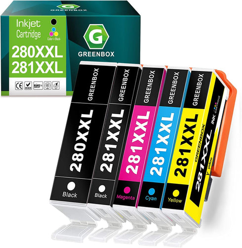 GREENBOX Compatible Ink Cartridges Replacement for Canon 280, 281 XXL PGI-280XXL, CLI-281XXL for Canon PIXMA TR7520,