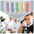 Plastic Prepared Microscope Slides for Kids, Cainda 60pcs Biological Samples of Animals, Insects, Plants, Flowers