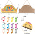 Calendar(8X16) 108pcs LHIUEM Crayon Birthday Bulletin Board Decorations Celebrate Birthday Chart Wood Flip Happy