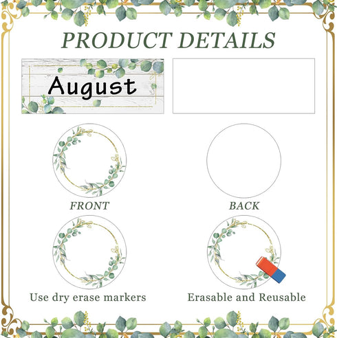 Zonon 48 Pieces Holiday Monthly Headliners Set, 12 Months of The Year Headers with Round Blank Confetti
