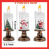 SYBOYEGE Flameless Snow Globe Candles, Battery Opered Christmas Candles Light with Swirling Glitter, Safe Fairy Tale
