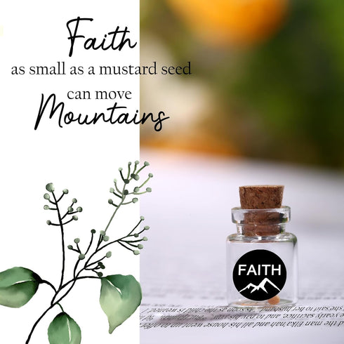 Qpige 30 Men(Circle-30) Bulk Have a Little Faith Card Christian Gifts for Women, School Church Wedding Baptism Unique