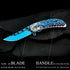 Pocket Knife for Men, Cool Folding Knife With 3D Blue Dragon Embossed Relief, Great Christmas Gift Edc Knife For Men Outdoor Survival Camping by Vividstill