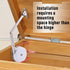 2 Pack | Toys Box Hinges Soft Close - HBL Lid Support Chest Hinges for Wooden Toy Box, Cedar, Storage Trunk & Benches